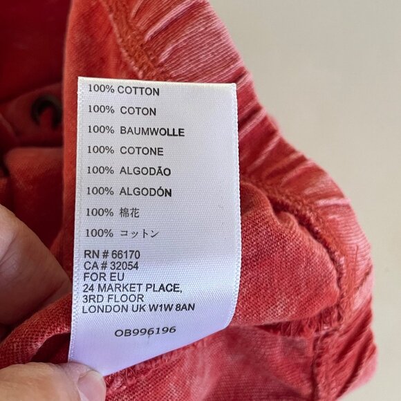 Urban Outfitters Lace Up Cropped Tank Top Color Terra Cotta Women’s Size M NWT - Picture 5 of 8